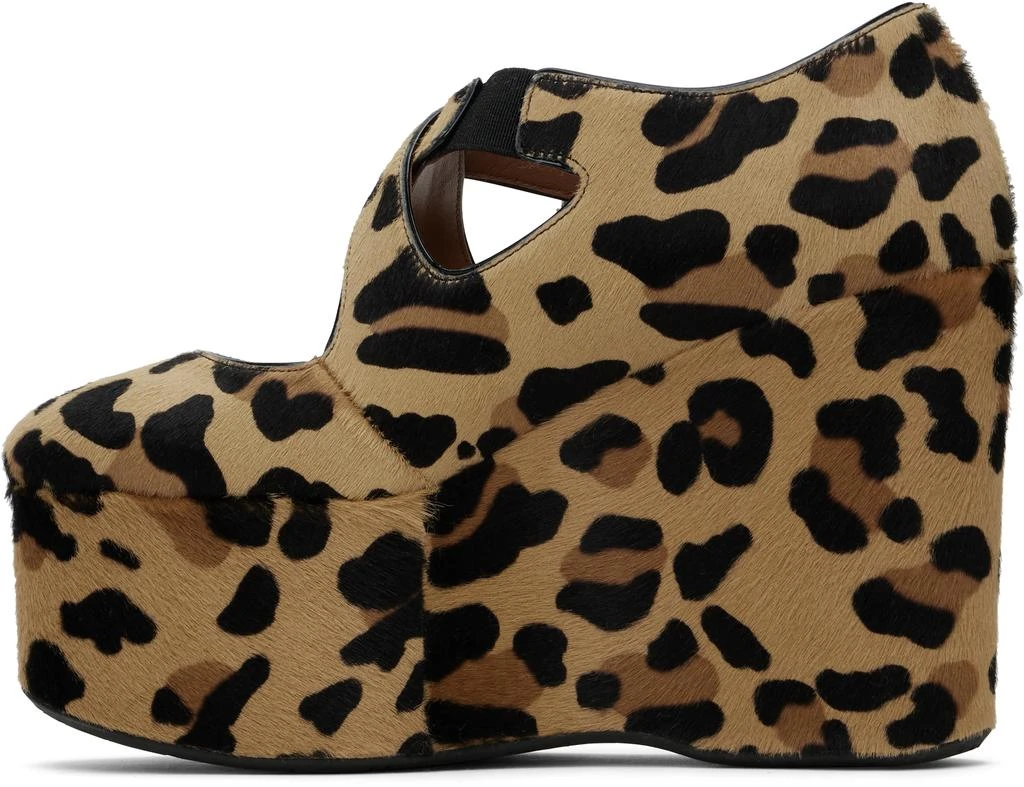 Alaïa Brown Criss Cross Wedge Heels 3