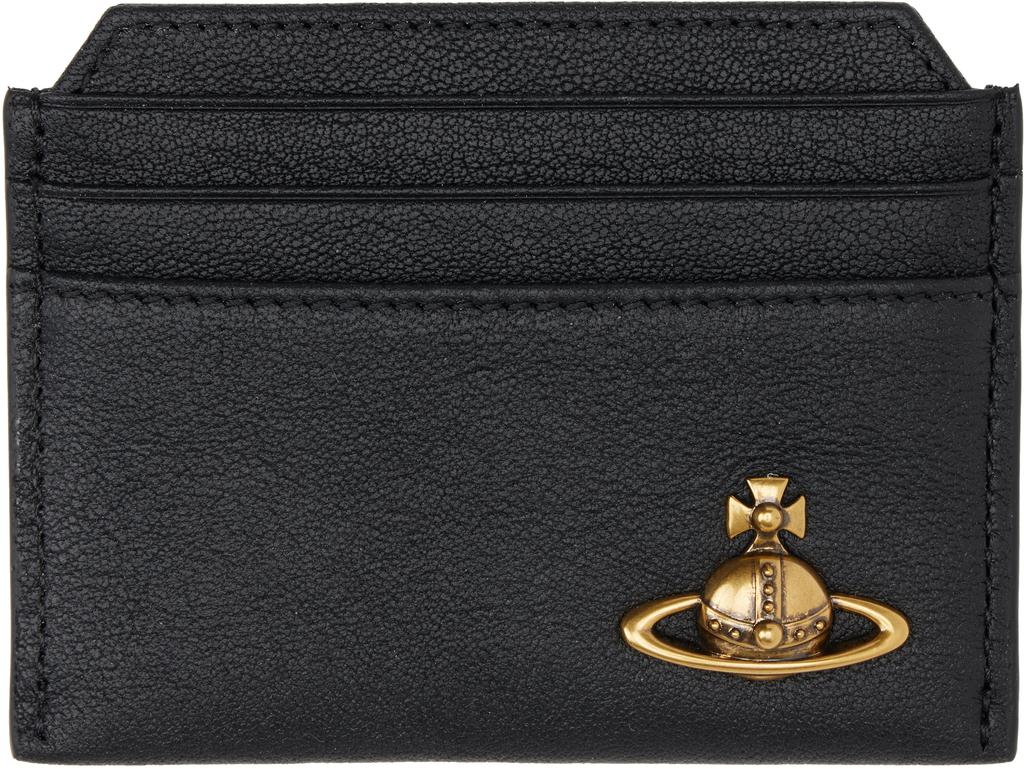 Vivienne Westwood Black Flap Card Holder - Bags - BeyondStyle