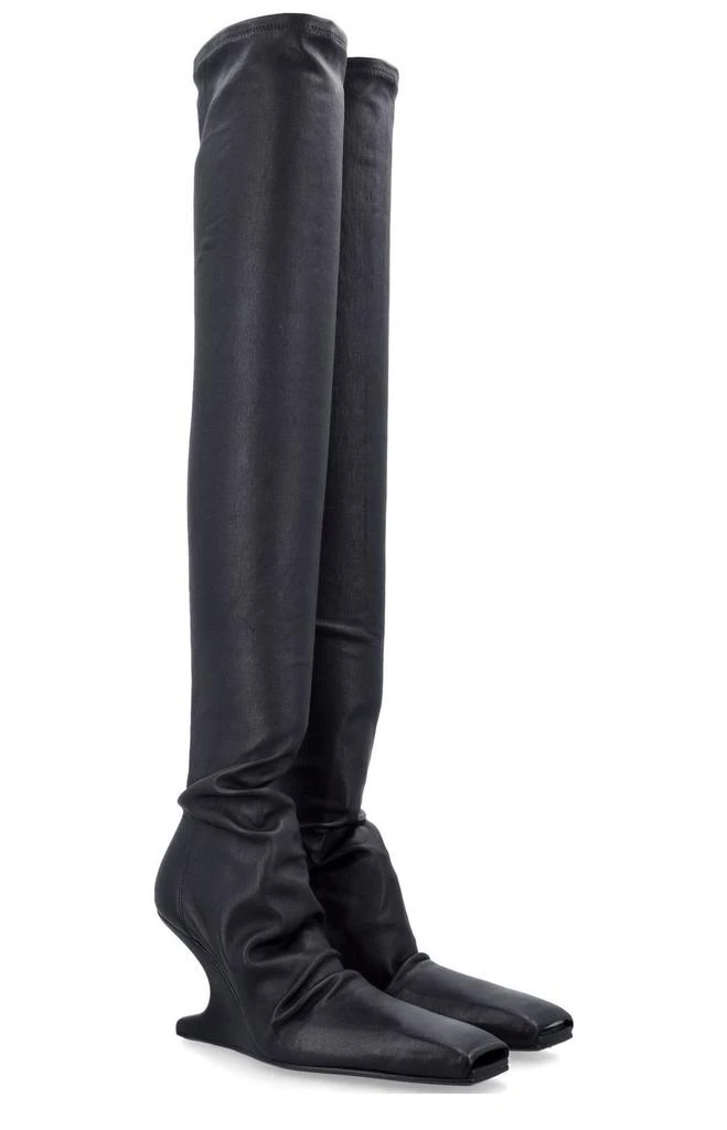 Rick Owens Rick Owens Square Toe Thigh-High Length Boots 3