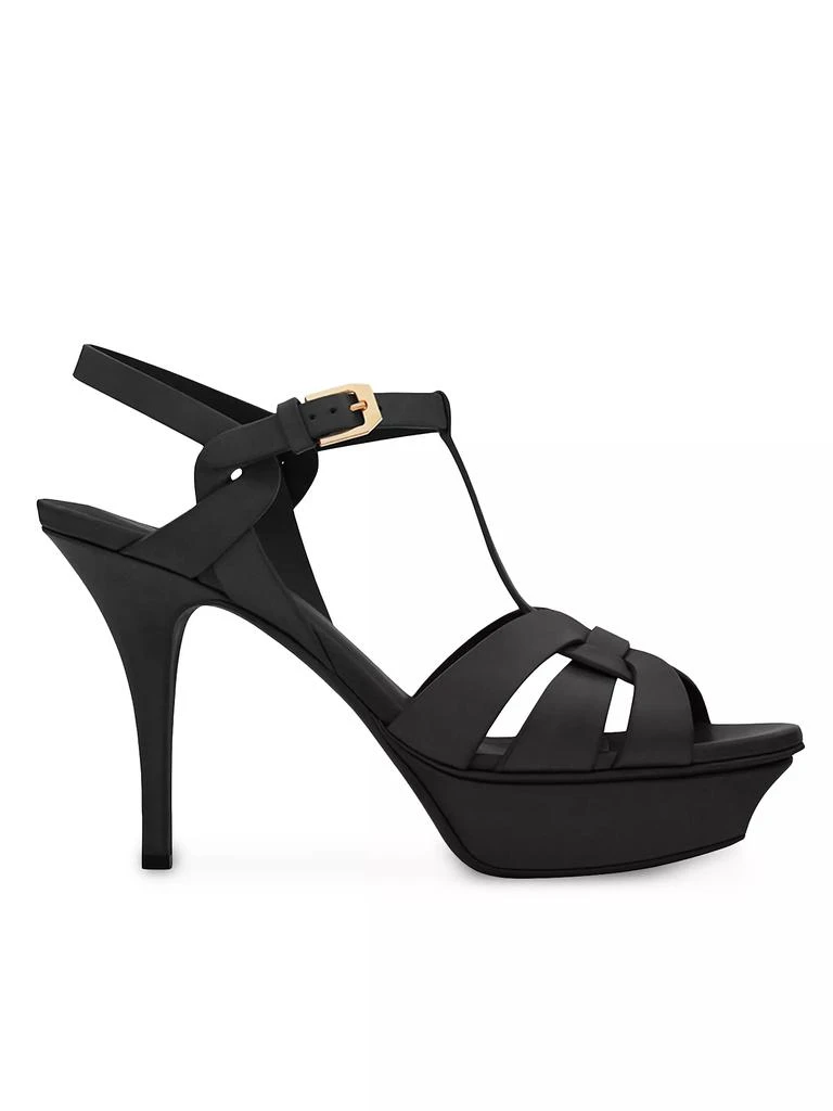 Yves Saint Laurent Tribute 75MM Leather Platform Sandals 1