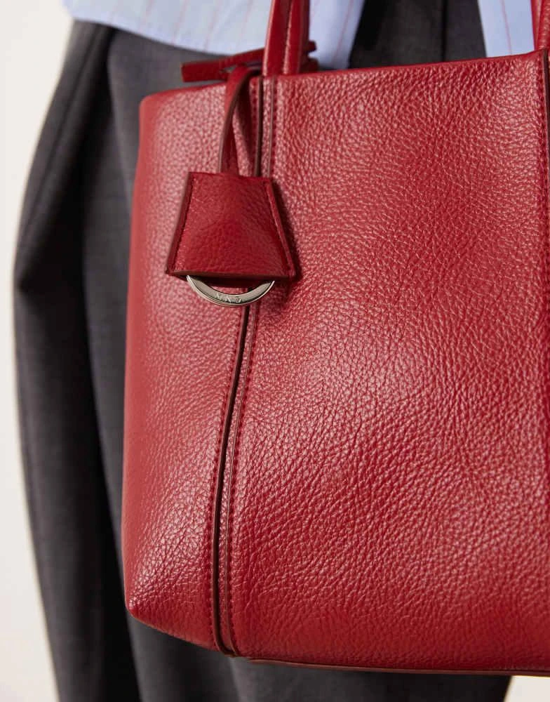 Mango Mango cross body bag with key charm detail in red 2