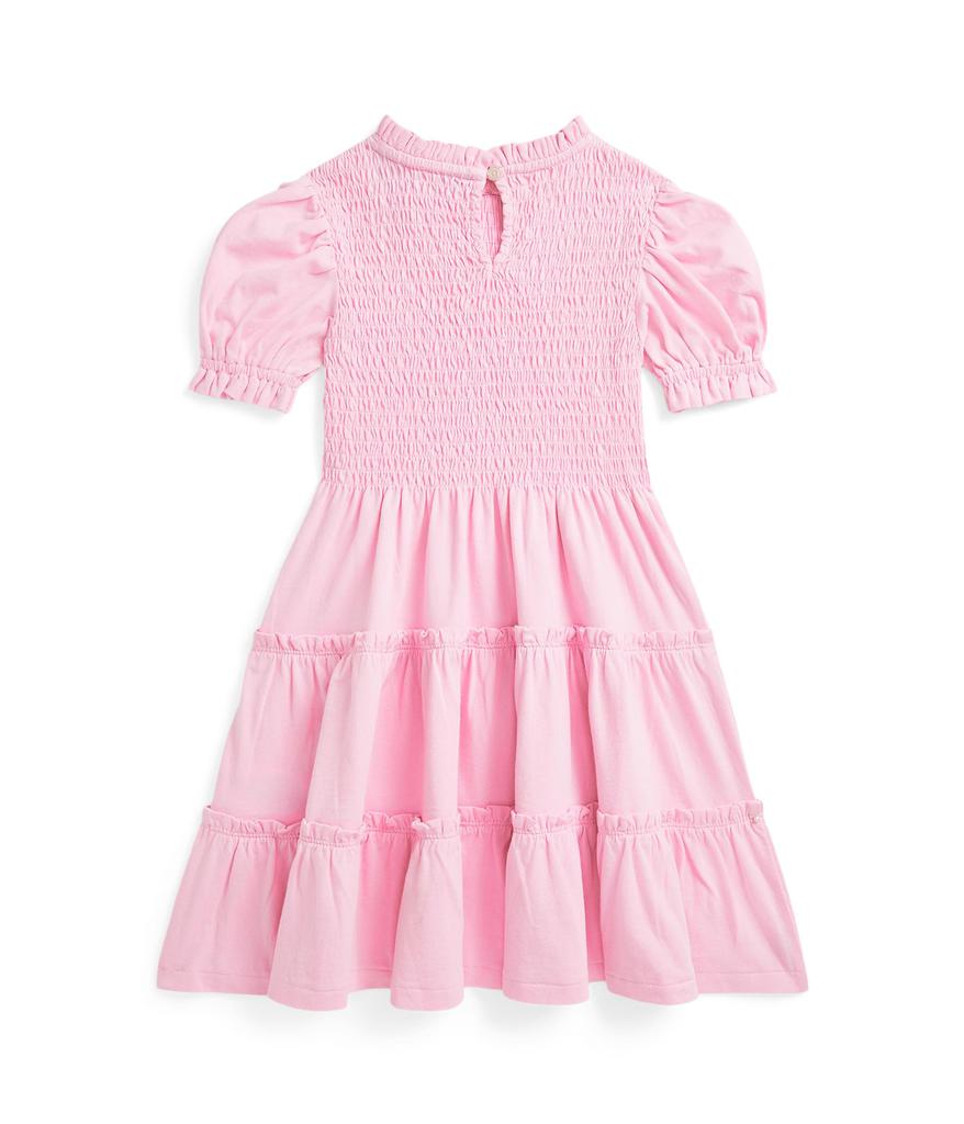 Ralph Lauren Smocked Cotton Jersey Dress (Toddler/Little Kid)