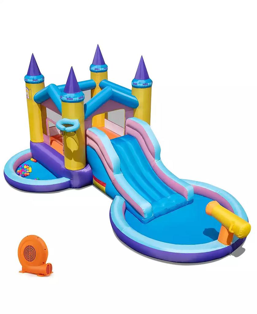 HONGGE 6 in 1 Inflatable Kids Water Park for Yard
