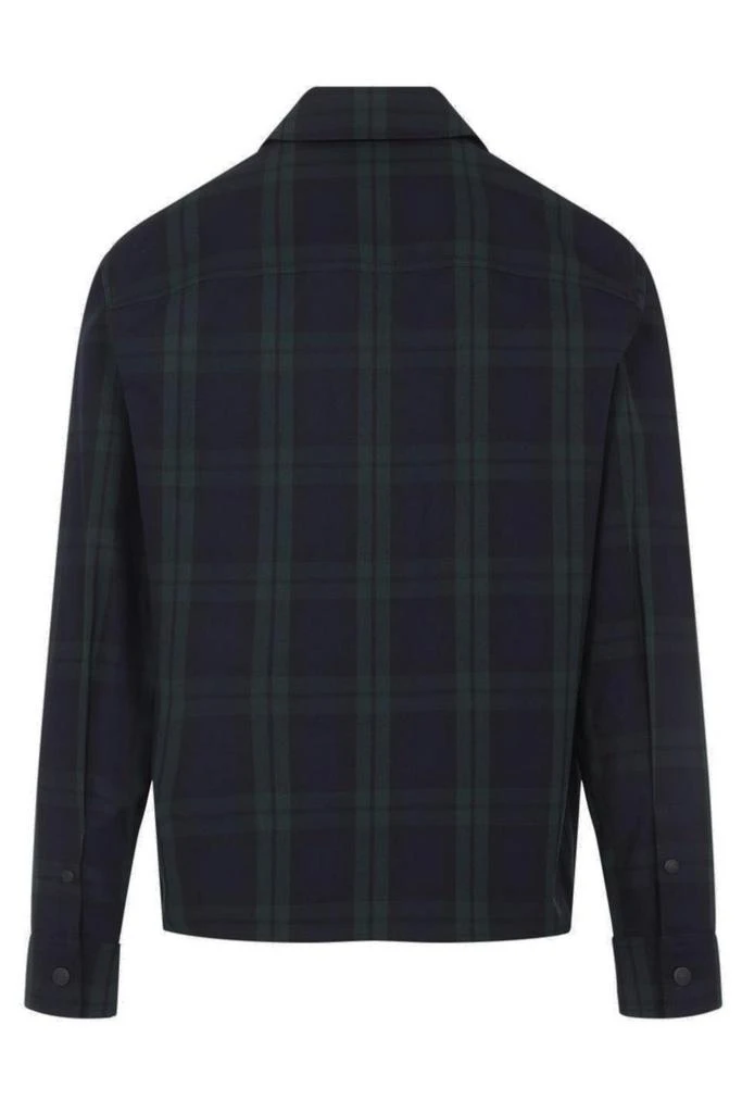 Moncler Moncler Checked Detailed Zip-Up Shirt 2