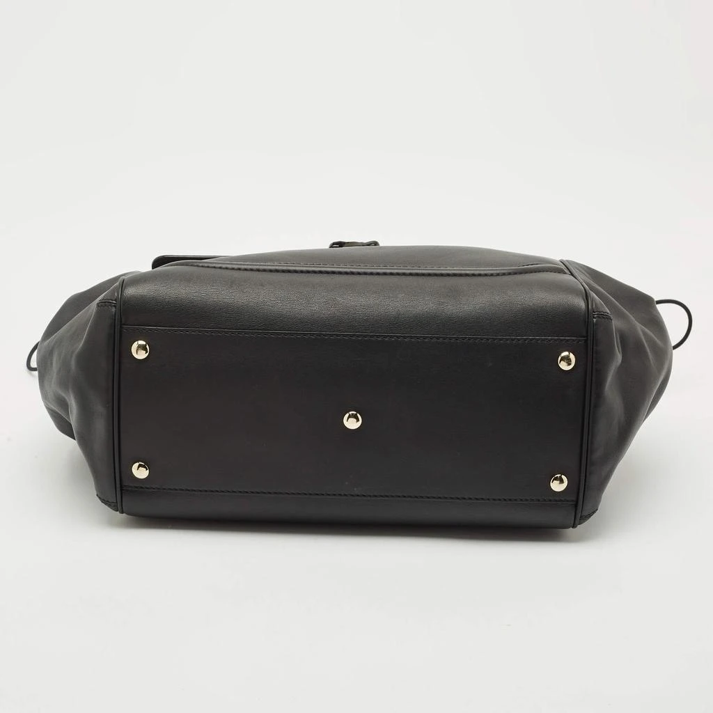 Versace Versace Black Leather Drawstring Empire Palazzo Tote 7