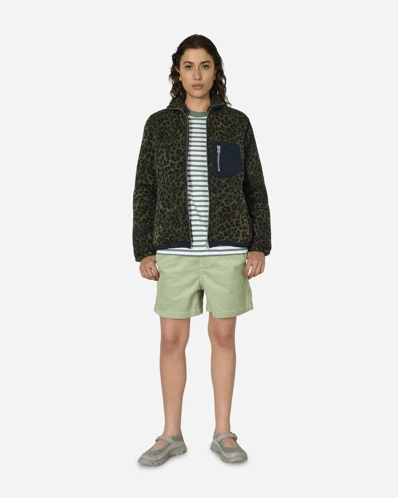 Brain Dead Leopard Reverse Sherpa Jacket Olive 4