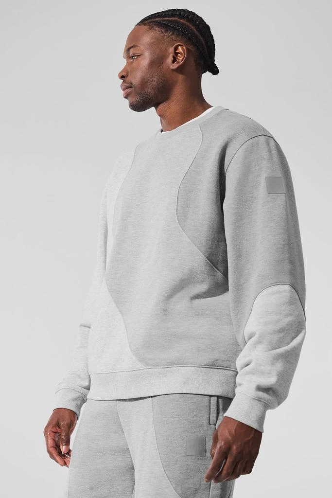 Alo Make Waves Crew Neck Pullover - Athletic Heather Grey Tonal 4
