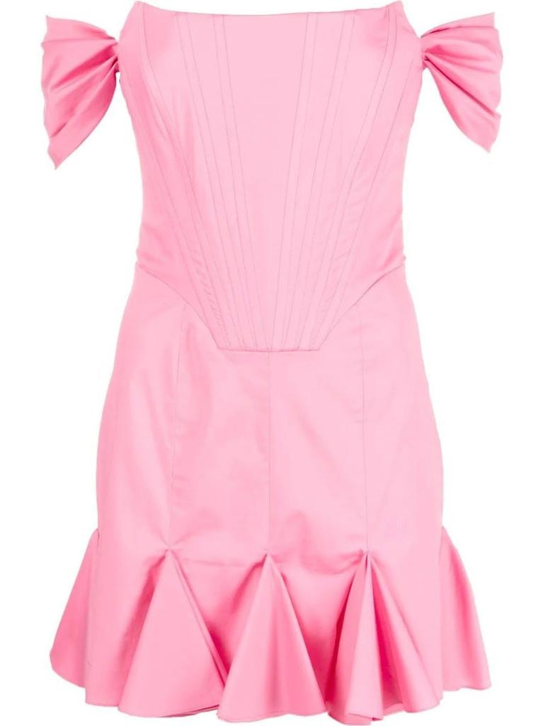 NA Pink off-shoulder mini Dress