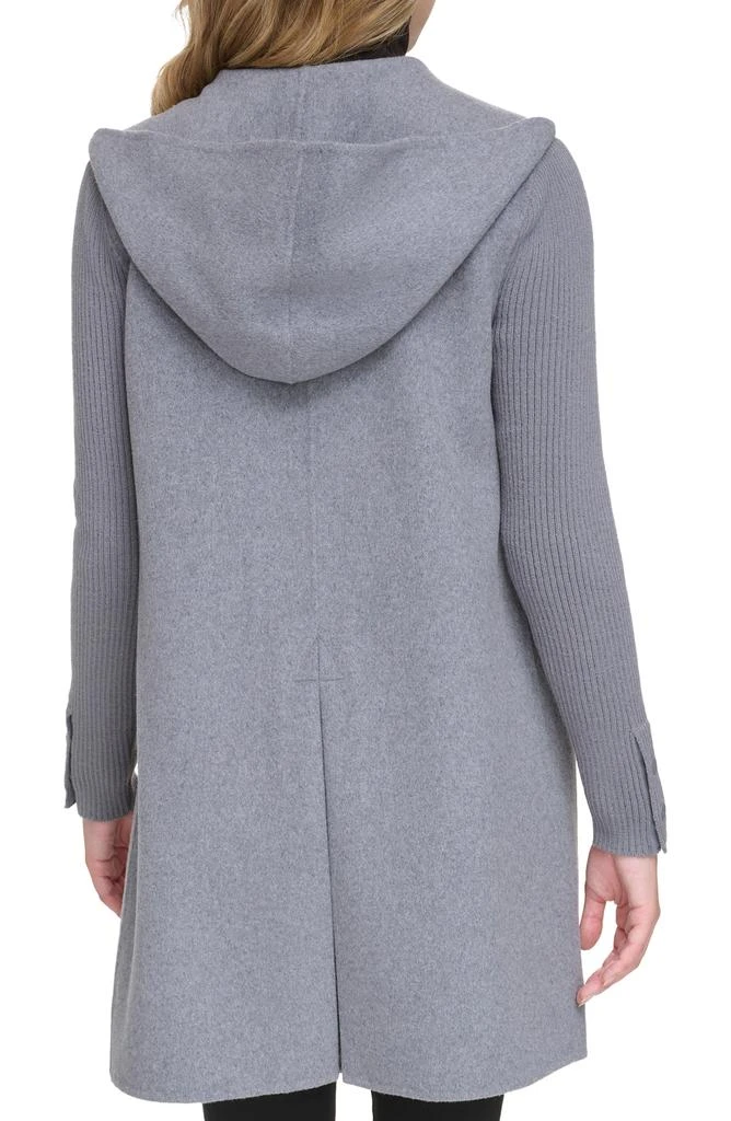 Kenneth Cole Double Face Wool Blend Hooded Coat 2