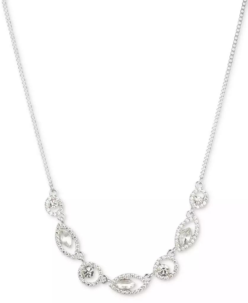 Givenchy Pavé Crystal Orb Frontal Necklace, 16" + 3" extender