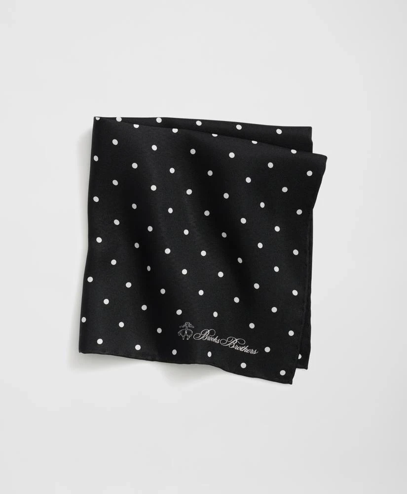 Brooks Brothers Small Dot Silk Pocket Square 1
