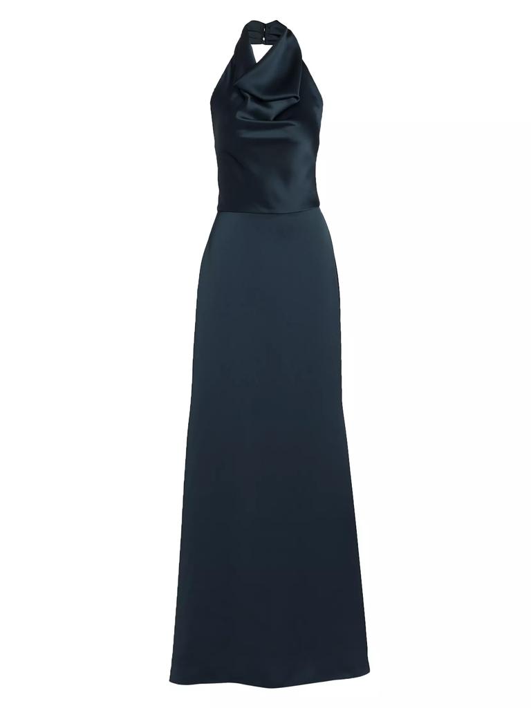 Amsale Satin Halter Gown