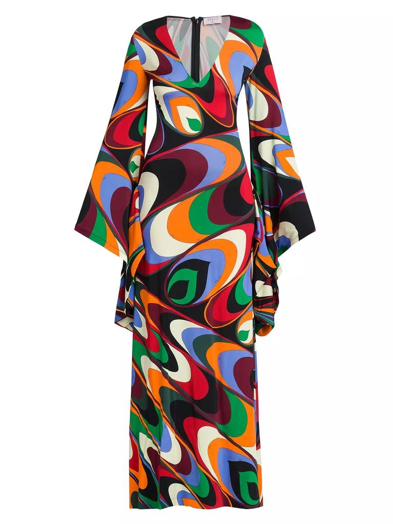 Pucci Printed Bell-Sleeve Gown 1