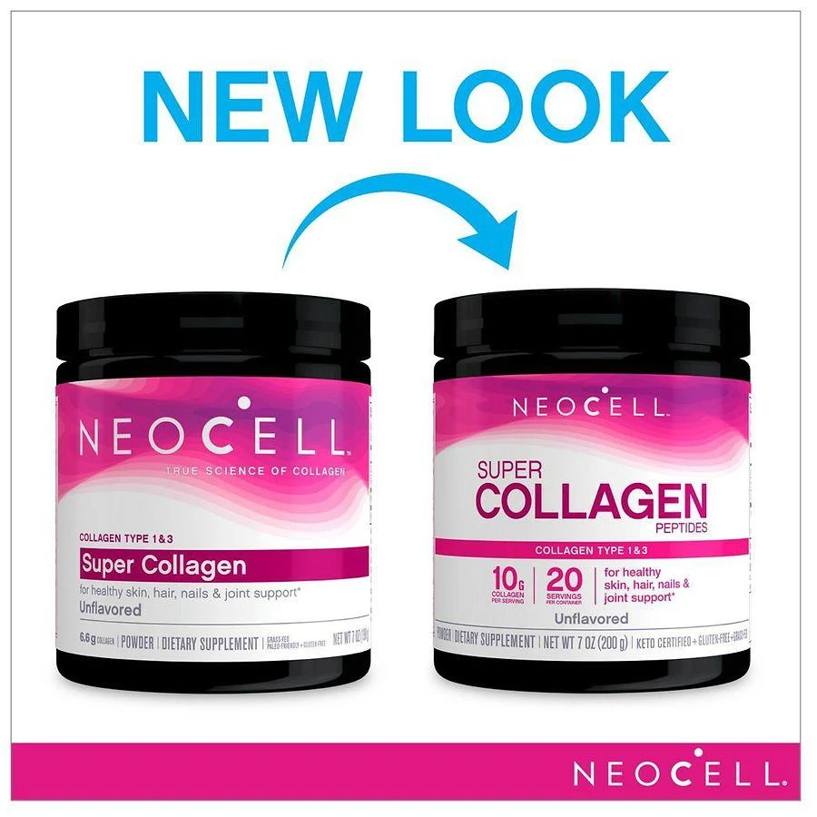 NeoCell Super Collagen Peptide Powder Unflavored 3