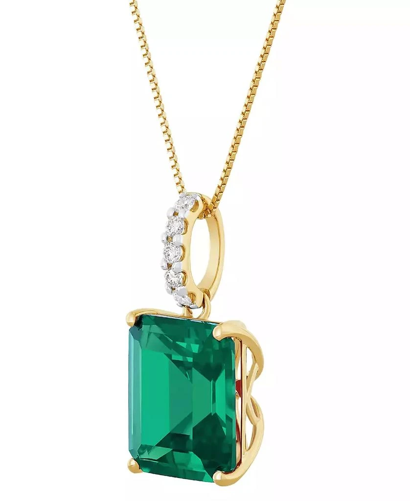 Grown With Love Lab Grown Sapphire (8-1/10 ct. t.w.) & Lab Grown Diamond  18" Pendant Necklace in 14k White Gold (Also in Ruby & Emerald) 6