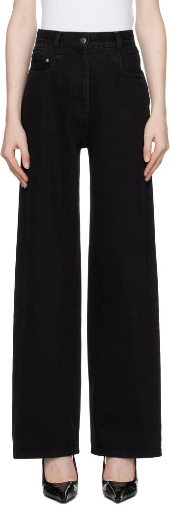 Beaufille Black Elipse Wide Leg Jeans 1