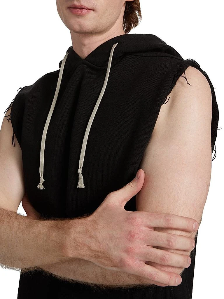 Rick Owens Cotton Sleeveless Hooded Tunic 6