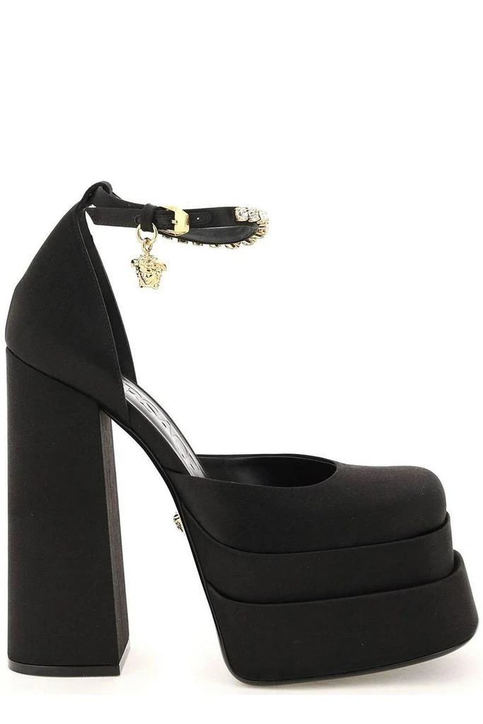 Versace Versace Medusa Head Charm Satin Platform Pumps 1