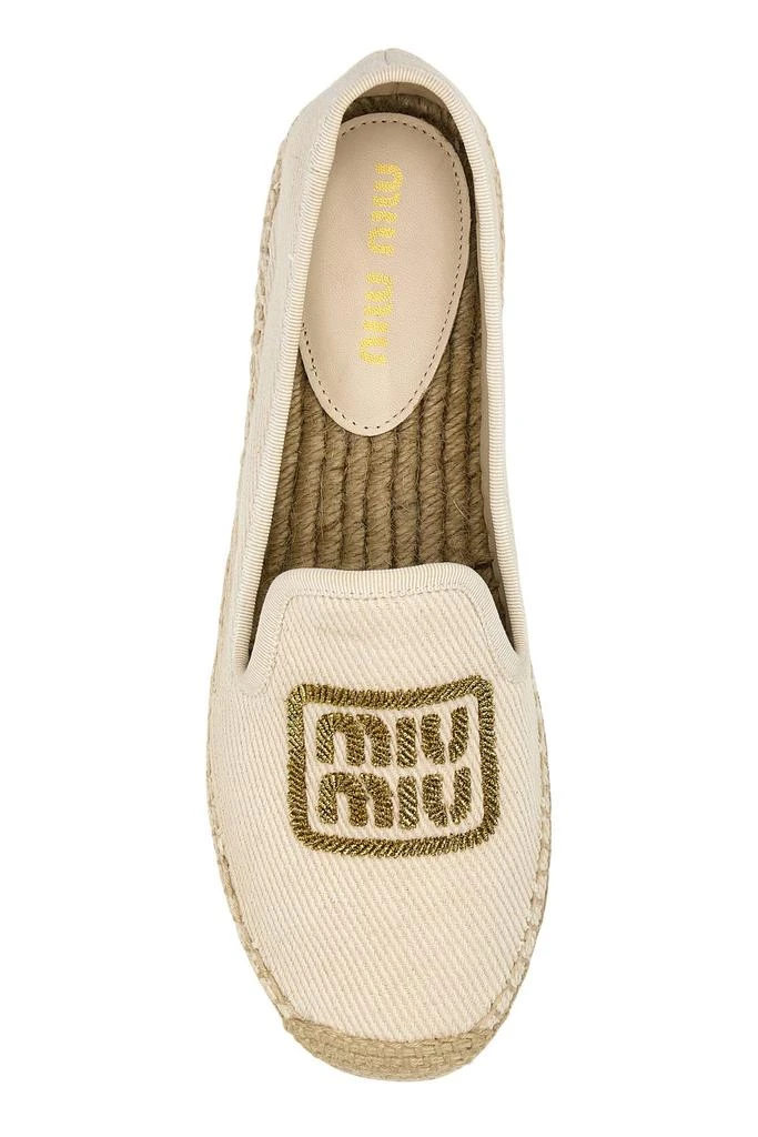 Miu Miu Ivory canvas espadrilles 3