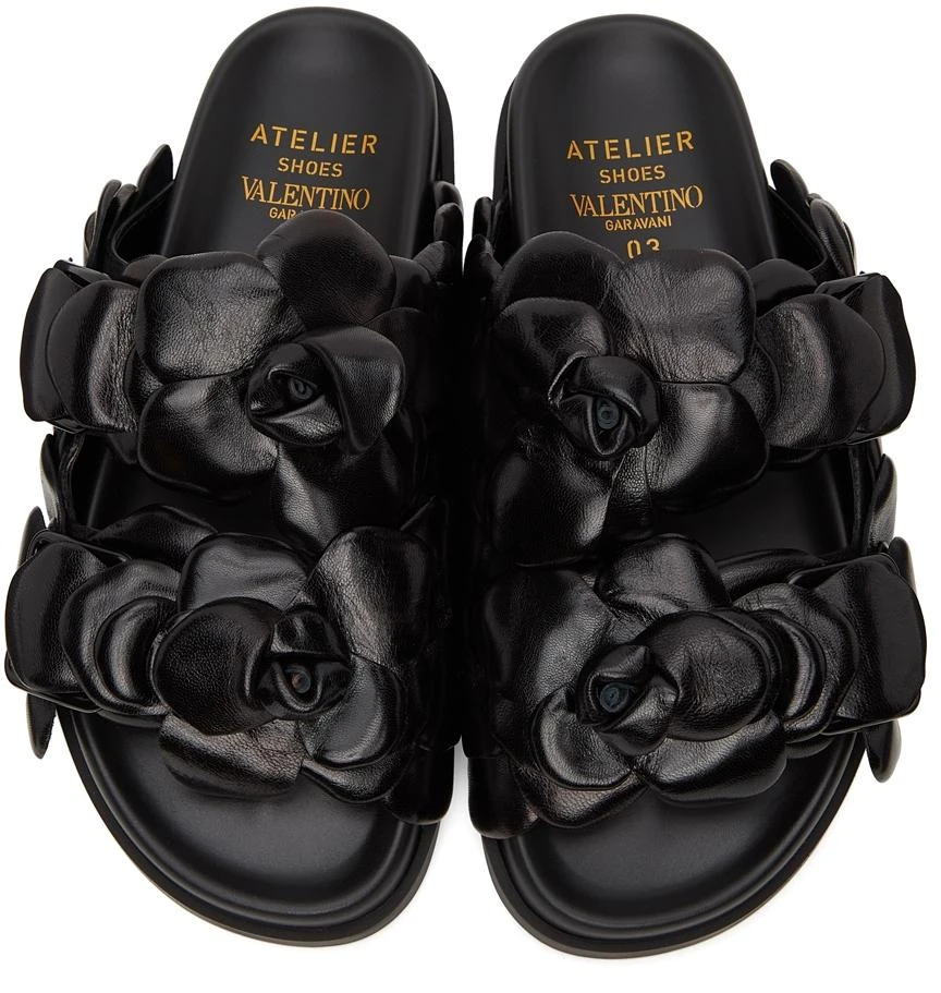 Valentino Black 03 Rose Edition Atelier Petal Sandals 5