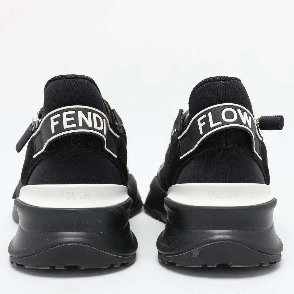 Fendi Fendi Black Mesh and Leather Flow Low Top Sneakers Size 39 5