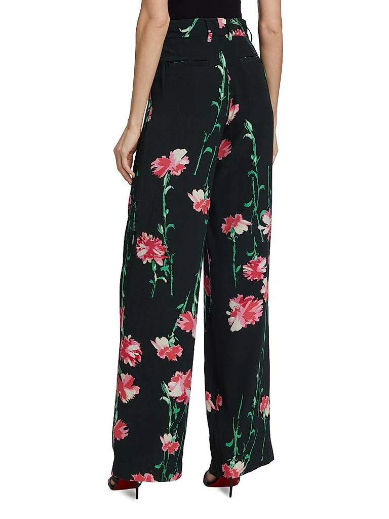 Libertine Cecil Beaton Pink Carnation Floral Silk Pants 5