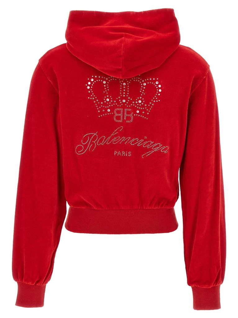 Balenciaga Rhinestone Logo Hoodie 2