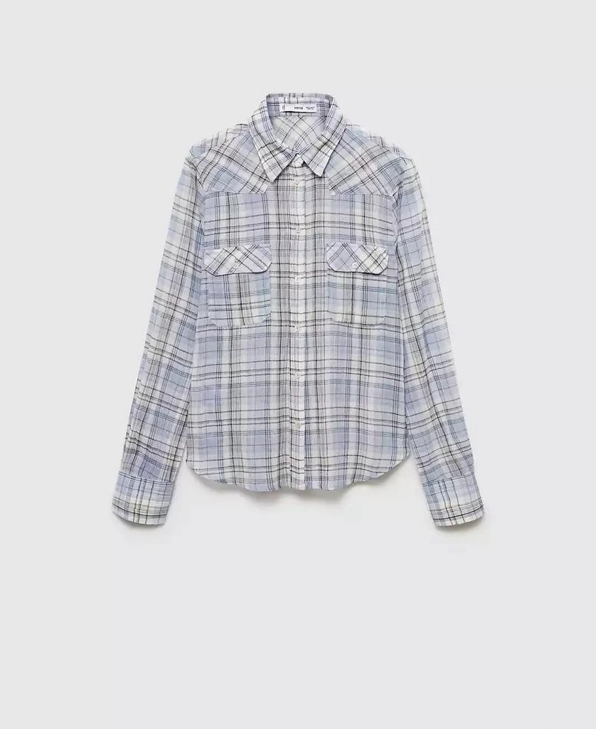 Mango Women's Check Cotton Shirt 6