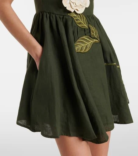 Agua by Agua Bendita Hierbabuena Gardenia linen minidress 5