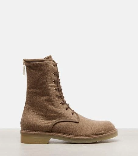 Max Mara Baker cashmere combat boots 4