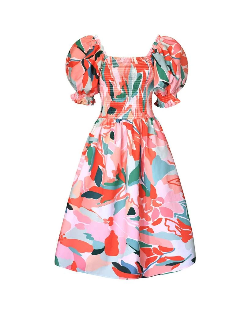 Jessie Zhao Marisa Watermelon Smocked Midi Dress 6