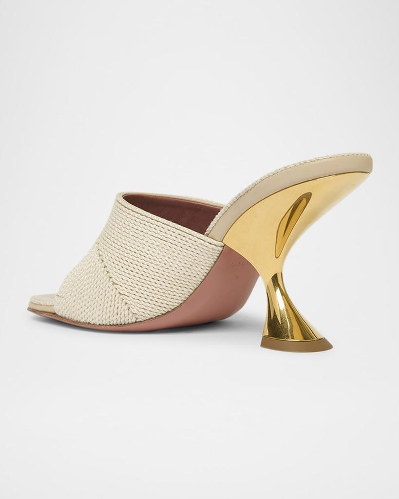 サンダル・ミュール AMINA MUADDI Amina Muaddi Taylor Woven 90 Slipper Sandals Amina Muaddi Taylor Woven Slipper Mule Sandals | Neiman Marcus