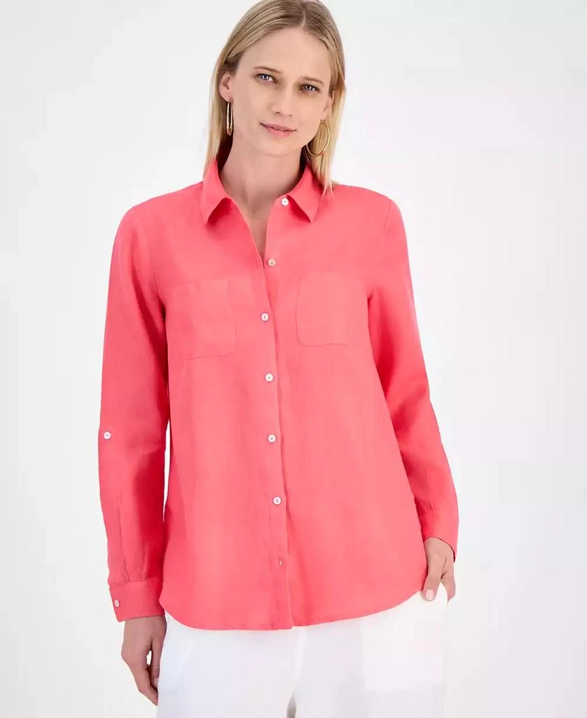 Charter Club Women's 100% Linen Shirt, Created for Macy's 1