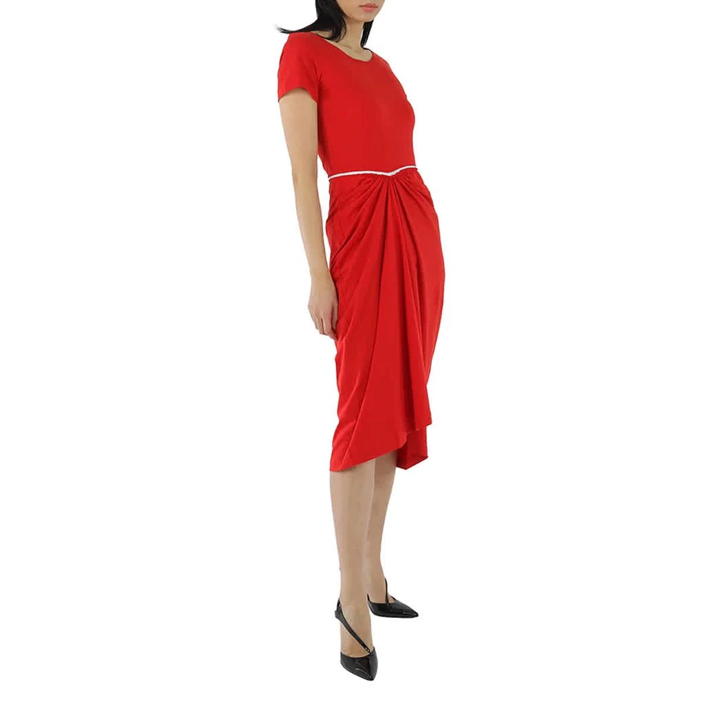 Marni Ladies Ruched Cut-Out Round Neck Midi Dress 2
