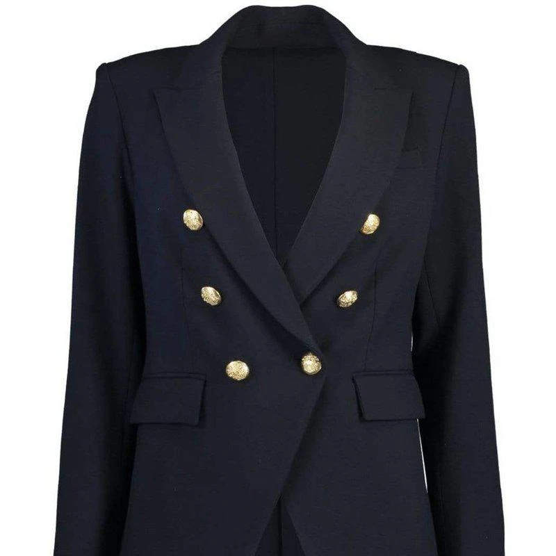 VERONICA BEARD Veronica Beard Women's Navy Blue Dickey Classic Double Breasted Jacket Blazer 1