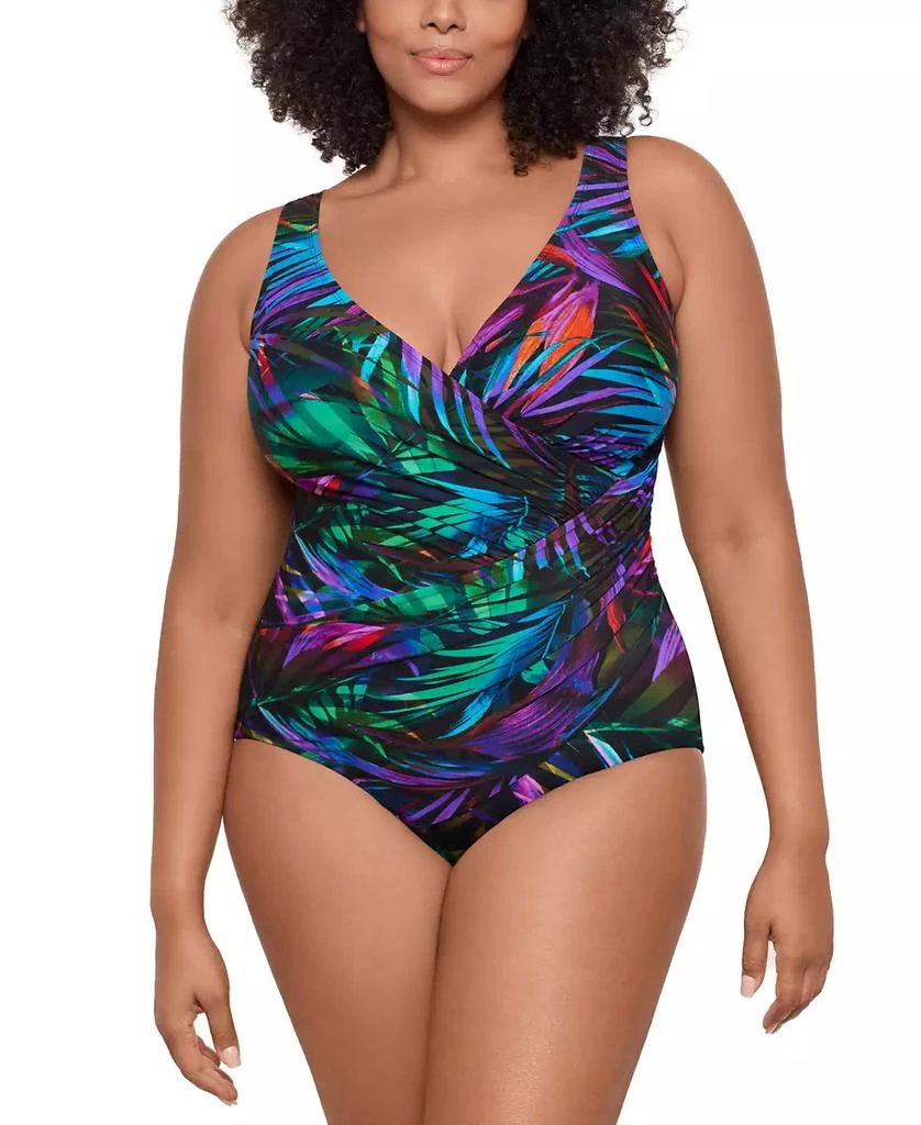 Miraclesuit Plus Size Palma Paradiso Oceanus Tummy-Control One-Piece Swimsuit 1