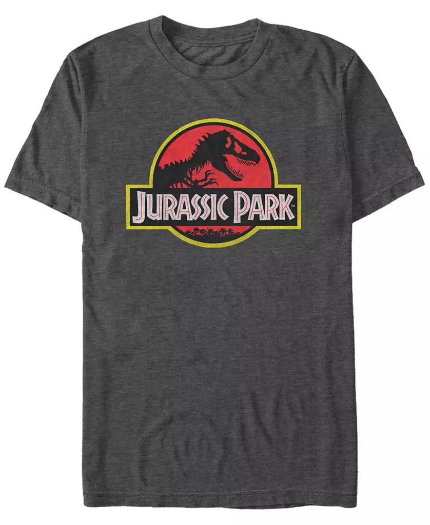 Jurassic Park Jurassic Park Men's Classic Distressed Logo Short Sleeve T-Shirt