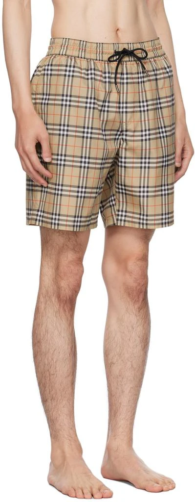 Burberry Beige Check Swim Shorts 2