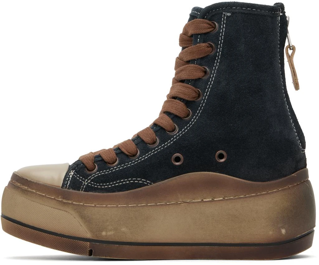 R13 Navy Distressed Tall Kurt Sneakers 3