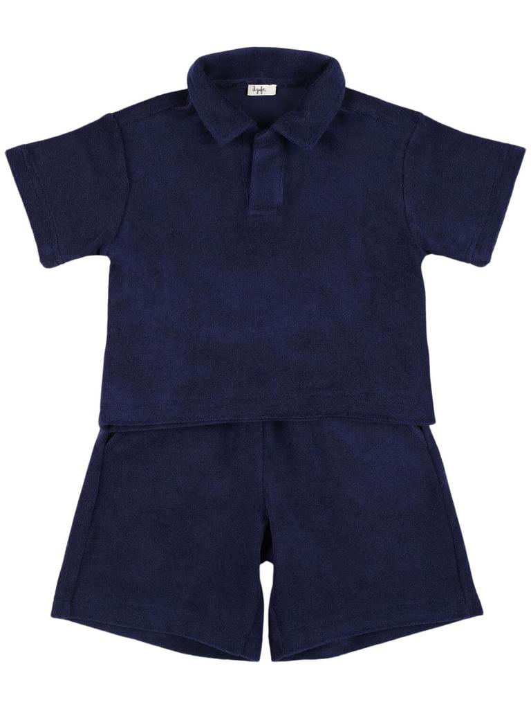 IL GUFO Cotton Terry Polo Shirt & Shorts