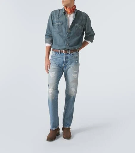RRL Slim-fit denim shirt 2