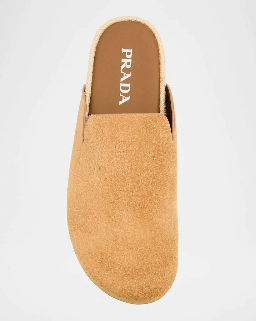 Prada Men's Espadrillas Suede Espadrille Mules 5
