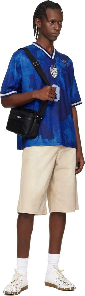 Off-White Blue World Paint Soccer Jersey 4