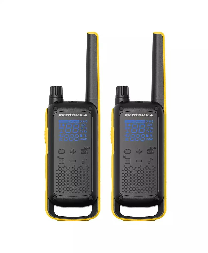 Motorola Solutions T475 35 mi. Two-Way Radio Black/Yellow 2-Pack w/ Accessories 2