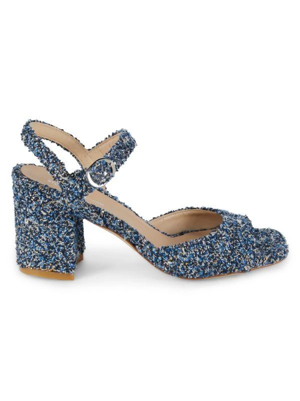 Stuart Weitzman Tia 75MM Tweed Sandals 1