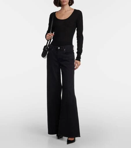 AGOLDE Clara low-rise wide-leg jeans 7