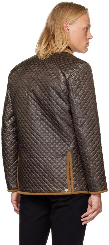 FUMITO GANRYU Brown Quilted Blazer 3