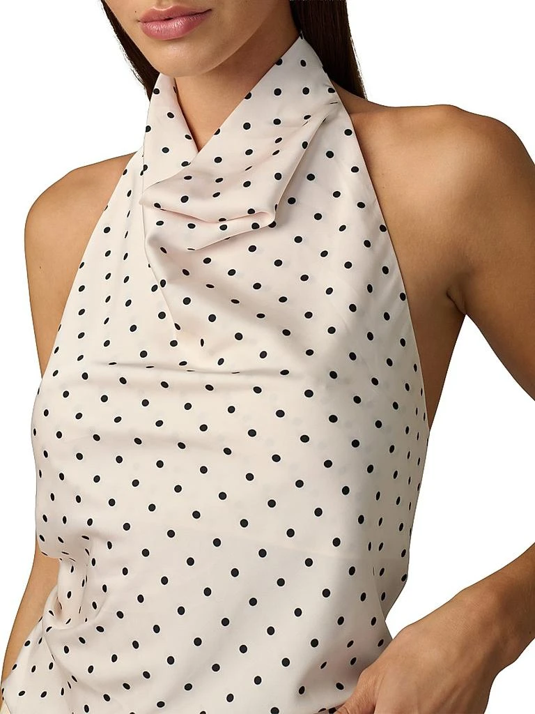 Joe
s Jeans The Ines Polka Dot Draped Halterneck Top 6