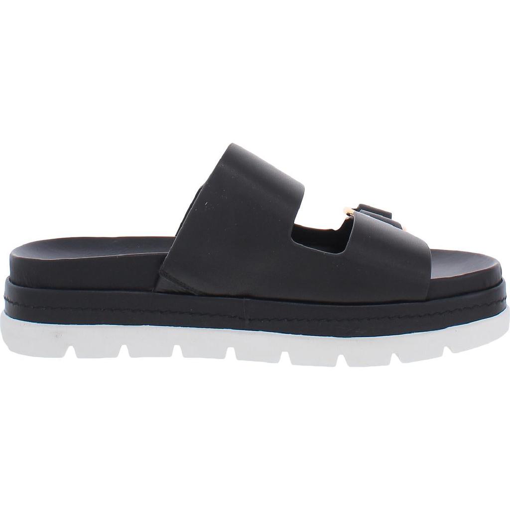 J/Slides BAHA Womens Leather Footbed Platform Sandals