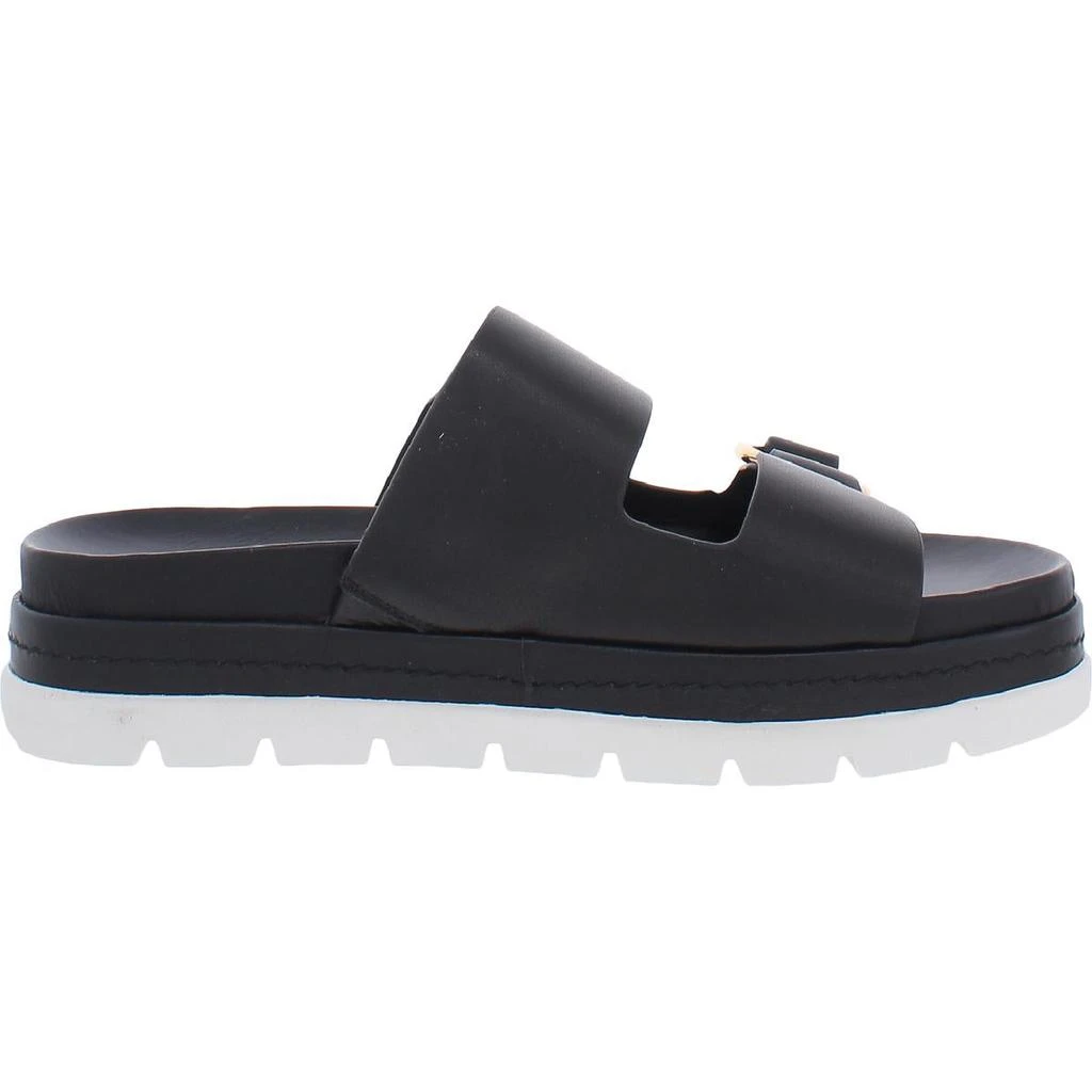 J/Slides BAHA Womens Leather Footbed Platform Sandals 2
